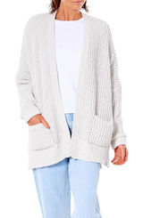Rip Curl Safari Sun Open Front Cardigan Oversized Off White Size XS Photo 0