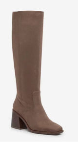 Kelly & Katie Symine Boot Block Heel Faux Suede 6.5 M New Knee High Photo 0