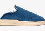 Lusso Cloud Blue Denim Pelli Slip-on Waffle-Knit Mules Shoes Size 9 NWOT Photo 0