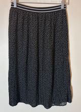 Abercrombie & Fitch Polka Dot Pleated Midi Skirt Elastic Waist Size XS Photo 0