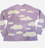 ASOS Purple Lilac Cloud Ribbed Sweater Oversized Relax Fit M Chunky Photo 0
