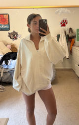 Aerie Cream V-Neck Pullover Photo 0