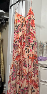 MSK Printed V-Neck Floral Maxi Dress Photo 0
