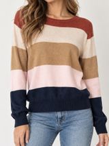 Birds of Paradis by Trovata Cashmere Blend Colorblock Striped Sweater Photo 0