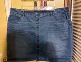 Above knee mid rise denim skirt 18W Photo 0