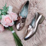 Reaction Kenneth Cole beautiful loafers rose gold metallic 9 Photo 0