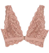 NWT Free People We Are Hah! Got Ur Back Bralette Copper Rose Pink Lace Size Med Photo 0