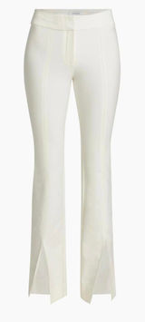Maeve Slit-Hem Flare Trousers in Soft White Size 8 Photo 0