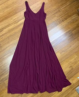 Show Me Your Mumu Jenn Maxi Dress Womens Medium Merlot V-Neck Sleeveless Gown Photo 0