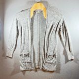 1196 |‎ Garage Grey Marled Knit Open Front Pocket Cardigan Sweater Women XS Photo 0