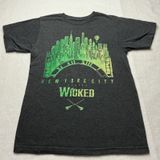 Wicked The Musical New York City Broadway T-Shirt Charcoal Gray Green Small Photo 0