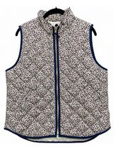 NWT J Crew Mercantile Women Vest Large Floral Quilted Full Zip Preppy Outdoor Photo 0