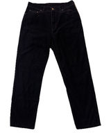 LAUREN Ralph Lauren Classic Straight‎ Black Corduroy Jeans Women's Size 10 Photo 0