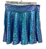 Peridot Clothing Metallic Shimmer Skater Skirt Size Medium Mermaid Dress Up Rave Photo 0