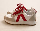CHOUISS Women’s EU‎ 40 Retro Sneakers Red White Beige Colorblock Walking Shoes Photo 0