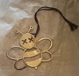 Dior Gold Bee‎ Charm Pendant on Black Cord Photo 0