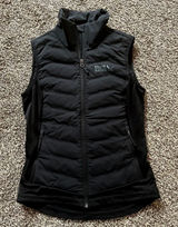 Eddie Bauer Puffer Vest Black 650 Down Insulated Hybrid Womens XS Photo 0