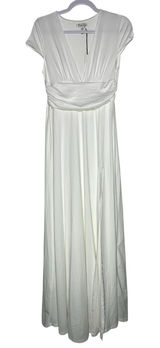 Dress Day White Maxi Dress‎ Womens Large V Neck Empire Waist Flowy Boho Formal Photo 0