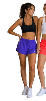 Nike Dri-FIT Women’s Running Shorts Lot of 2 Purple Coral Size Large Photo 0
