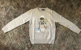 Polo Ralph Lauren cream sweater with embroidered bear design #preppy #embroidered Large (L) * Chest: 42"-45" (106.7-114.3 cm) * Waist: 35"-38" (88.9-96.5 cm) * Sleeve Length: 34"-35" (86.4-88.9 cm) * Neck: 16"-16.5" (40.6-41.9 cm) Photo 0