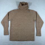 Quince Baby Alpaca Wool Turtleneck Sweater Camel Brown HUB001 Womens Small Photo 0