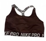 Nike Pro Sports Bra Womens XS Brown Athletic T-Back Support Training Performance Photo 0