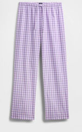 Gap Body Purple Gingham Plaid Poplin Cotton Pajama Pants Size Medium NWT Photo 0