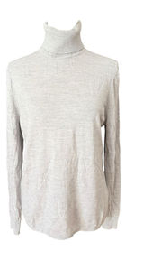 Charter Club Luxury Lightweight Merino Wool Turtleneck Sweater Womens XL Gray Photo 0