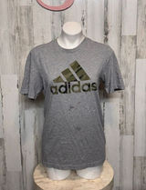 Adidas Gray Camouflage Logo Short Sleeve T-Shirt – Size Small Photo 0