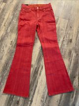 NWT Wrangler x Lainey Wilson Bootcut Flare Western Cowgirl Jeans Red W27 x L31 Photo 0