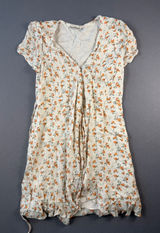 Abercrombie & Fitch Womens Print Mini wrap Dress White V-Neck M Photo 0