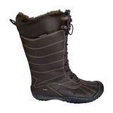J41 Avery Boots Womens Size 8.5 Brown Faux Fur Winter Duck Boot Front Lace EUC Photo 0