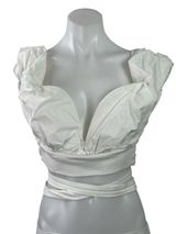 Zara Women's White Sleeveless Sweetheart Tie Wrap Blouse Crop Top Size M Photo 0