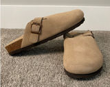 New KIDMI Genuine Suede Clogs Taupe Women’s EU 41 US 9.5-10 Photo 0