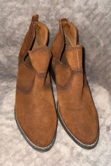 Sonoma Goods for Life Brown Suede Cutout Ankle Boots Photo 0