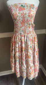NWT Misa LA‎ Floral Smocked Strapless Midi Dress Tiered Cottagecore XS Photo 0