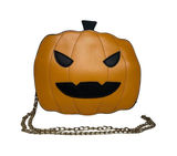 Pumpkin-Shaped Crossbody Purse With A Removable Chain Strap Halloween Fashion Photo 0