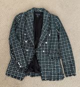 Rachel Zoe Black And Green Blazer Photo 0