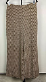 Chico’s Brown Black Diamond‎ Print Wide Leg Flowy Elastic Waist Pull On Pants Photo 0