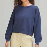 Lululemon XL Perfectly Oversized Cropped Crew Softstreme Night Sea Sweatshirt Photo 0