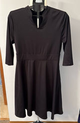 Nmoder Women's black Quarter‎ Sleeve Midi V-Neck Polyester Dress Size XL Photo 0