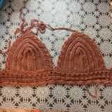 Women’s Handmade Crochet Bikini Top terracota Photo 0