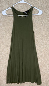 XS Army green Lulus dress stretchy‎ sleeveless summer dress minimalist Photo 0