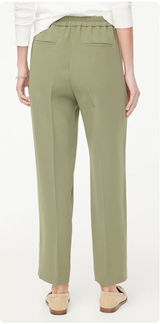 J.Crew Womens Olive Green Wide-Leg Jamie Pant Career Minimalist Trousers Size 10 Photo 0
