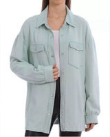 Avec Les Filles Seafoam green French Terry Pigment Dyed Shacket size M‎ BIN R Photo 0