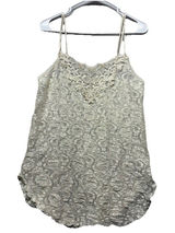 Vintage Y2K Cinema Etoile Lace Camisole Tank Cream Layering Coquette Fairy Photo 0