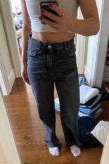 ZARA High-Rise Jeans Wide-Leg Denim Photo 0