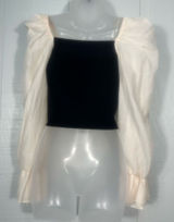 Miou Muse Eloise Black and Ivory Top Size Large EUC Photo 0