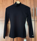 OGL Brami Top Turtleneck Long Sleeve Eco Mousse Black Size Small NEW Photo 0