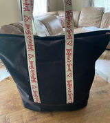 Victoria’s Secret Canvas Tote Bag Logo Straps Photo 0